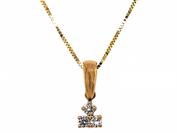 10 KARAT YELLOW GOLD DIAMOND PENDANT by The Hunt House Custom Jewellery