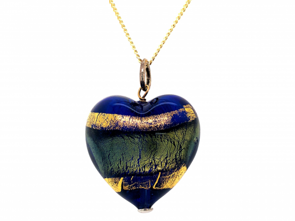 MURRANO GLASS HEART PENDANT  by The Hunt House Custom Jewellery