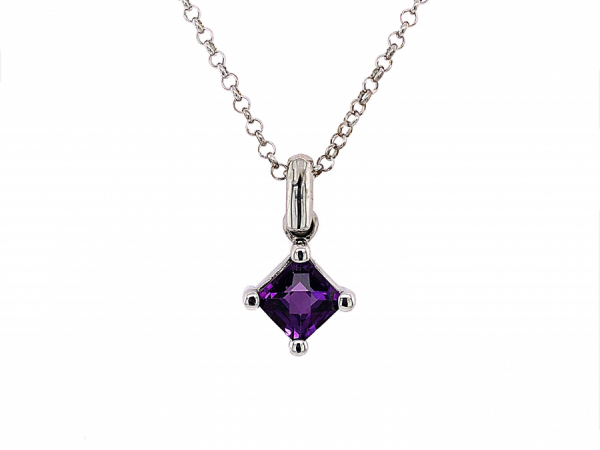 STERLING SILVER  AMETHYST PENDANT by The Hunt House Custom Jewellery